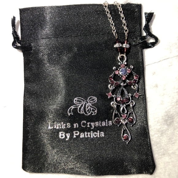 SS Swarovski Crystal Lariat, Owl Pendant Choker - Picture 4 of 4